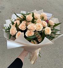 Букет Кремовые розы Латте в Придорожной