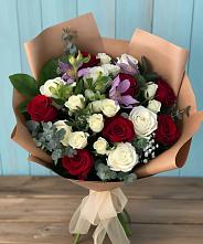 Букет цветов из:  Розы и Альстромерии в Придорожной