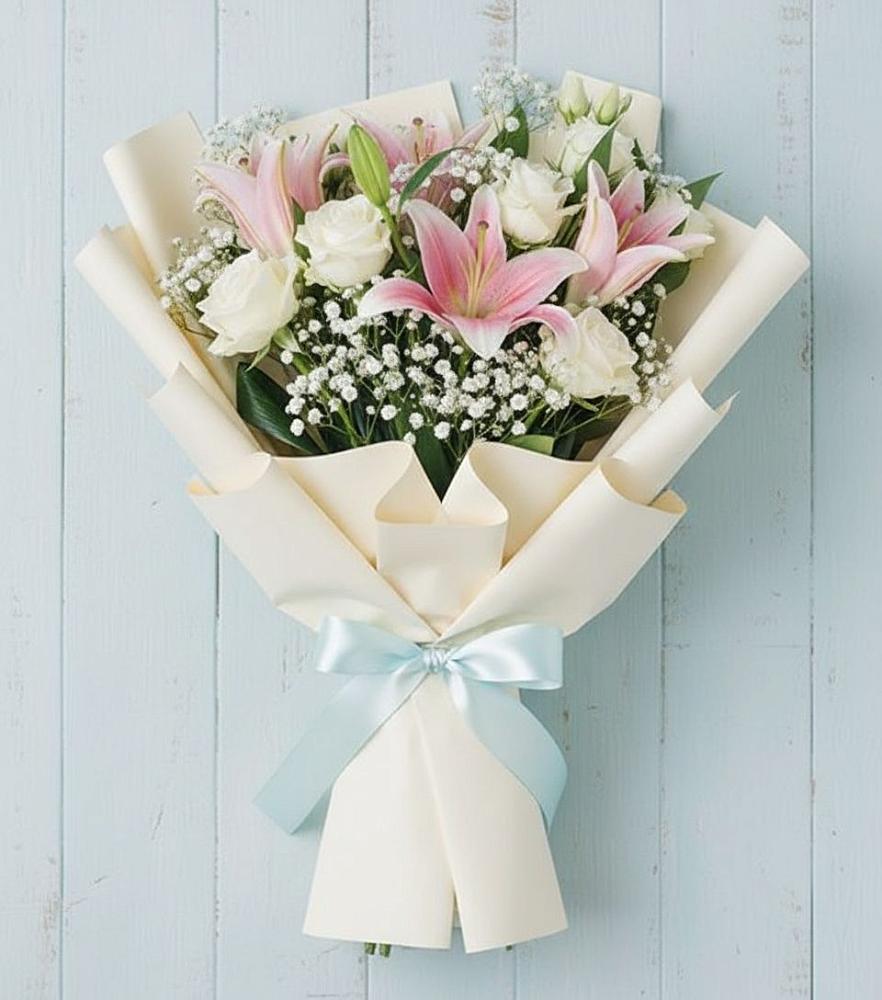 Букет цветов из: Лилии в Придорожной