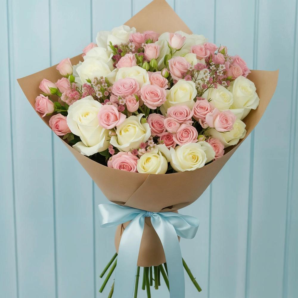 Букет цветов из: Розы в Придорожной