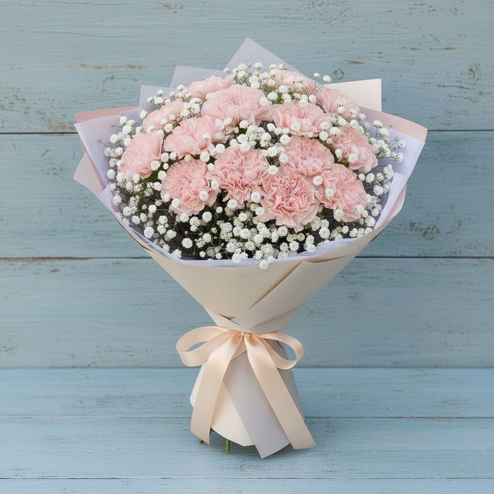 Букет цветов из: Гвоздики в Придорожной