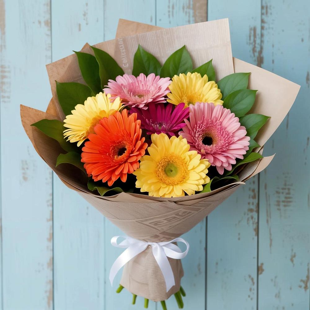Букет цветов из: Герберы в Придорожной