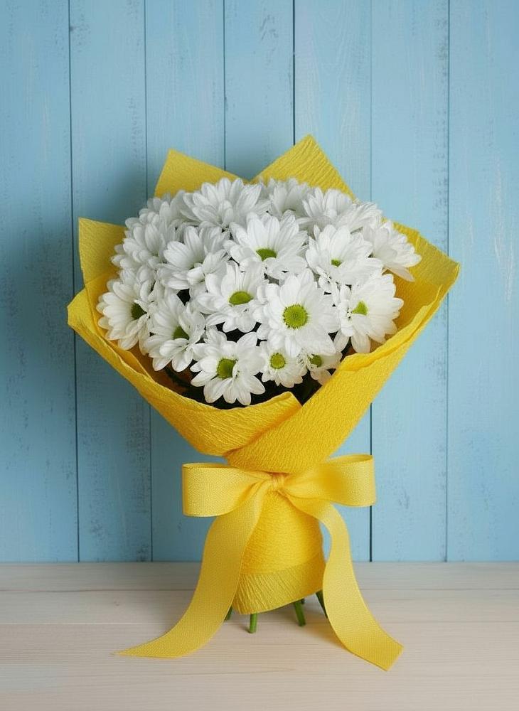 Букет цветов из: Хризантемы в Придорожной