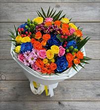 Букет цветов из:  Розы и Хризантемы в Придорожной