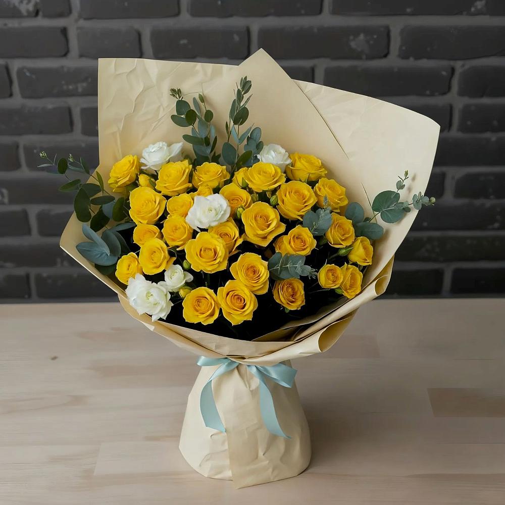 Букет цветов из: Розы в Придорожной