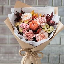 Букет цветов из:  Гвоздики, Хризантемы и Розы в Придорожной