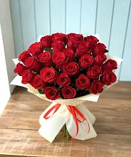 Букет 29 Красных роз #REPLACE_PRED# Придорожной