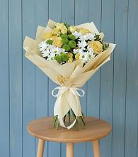 Букет цветов из:  Хризантемы и Розы в Придорожной