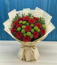 Букет цветов из:  Розы и Хризантемы в Придорожной