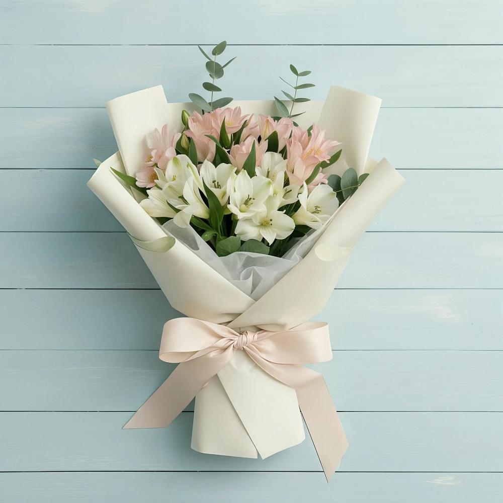 Букет цветов из: Альстромерии в Придорожной