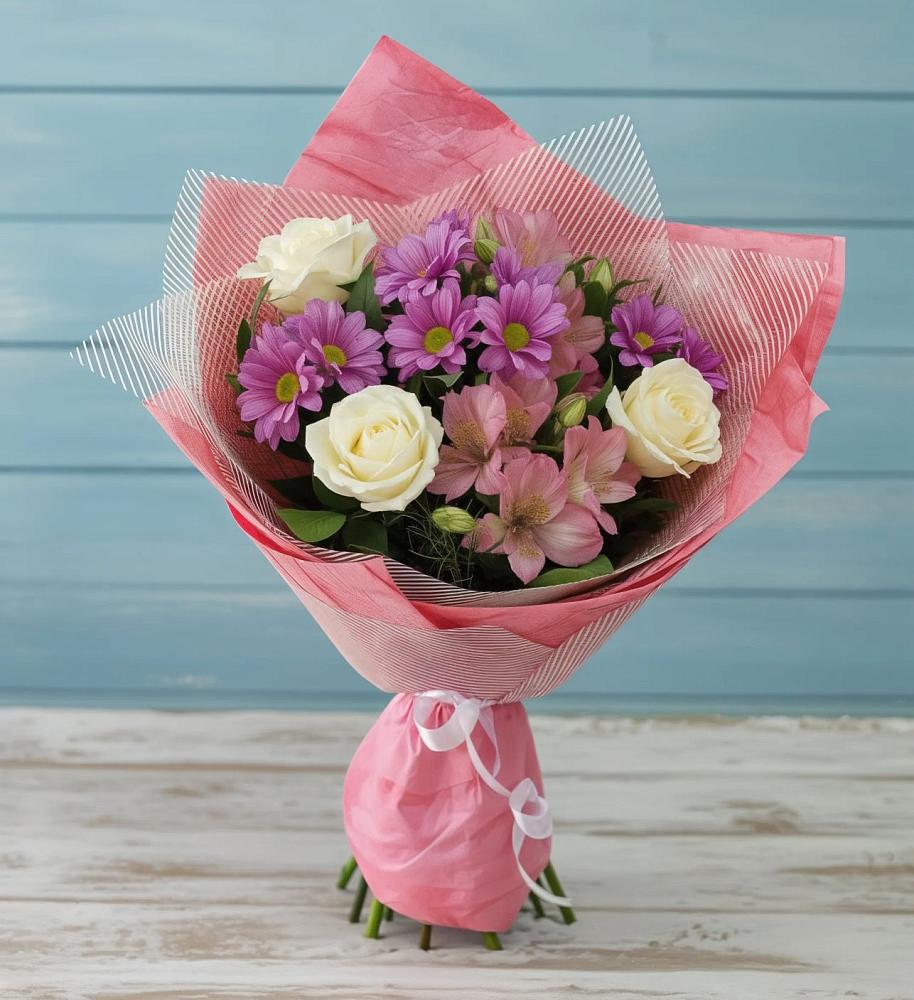 Букет цветов из: Герберы в Придорожной