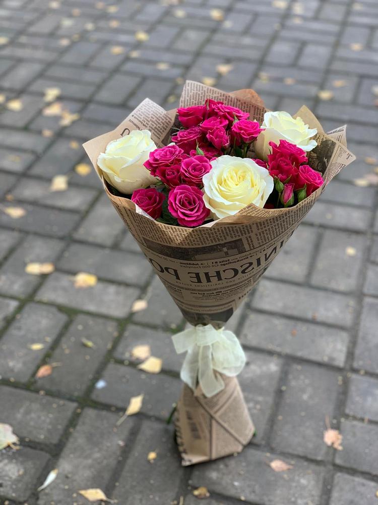 Букет цветов из: Розы в Придорожной