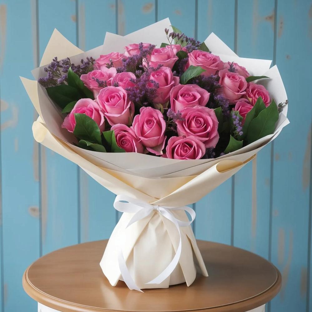 Букет цветов из: Розы в Придорожной