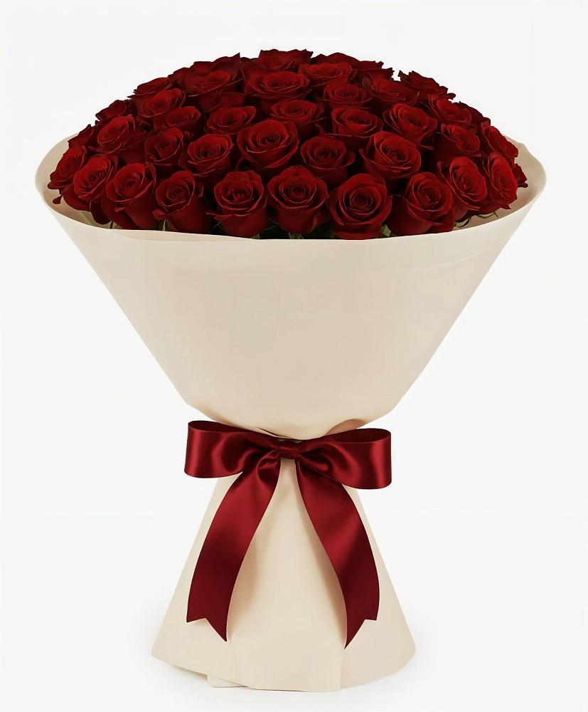 Букет 101 Бордовая роза Блэк Бакарра в Придорожной