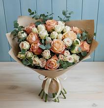 Букет цветов из:  Альстромерии и Розы в Придорожной