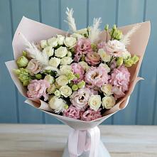 Букет цветов из:  Альстромерии и Розы в Придорожной